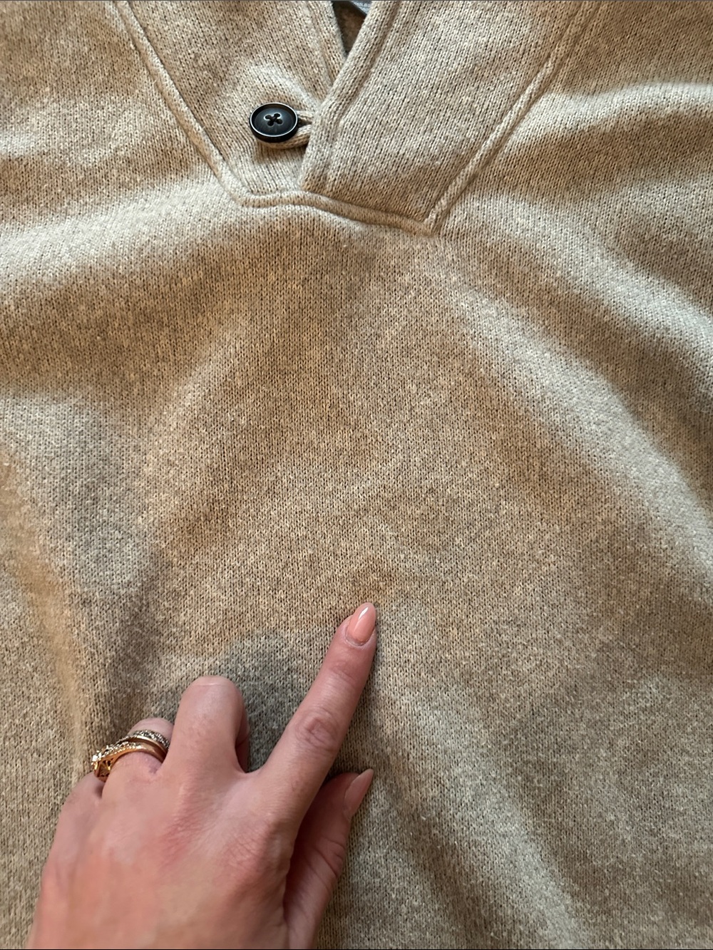 Cozy Shawl Collar kids Sweater - Beige Old Navy - Picture 2 of 5